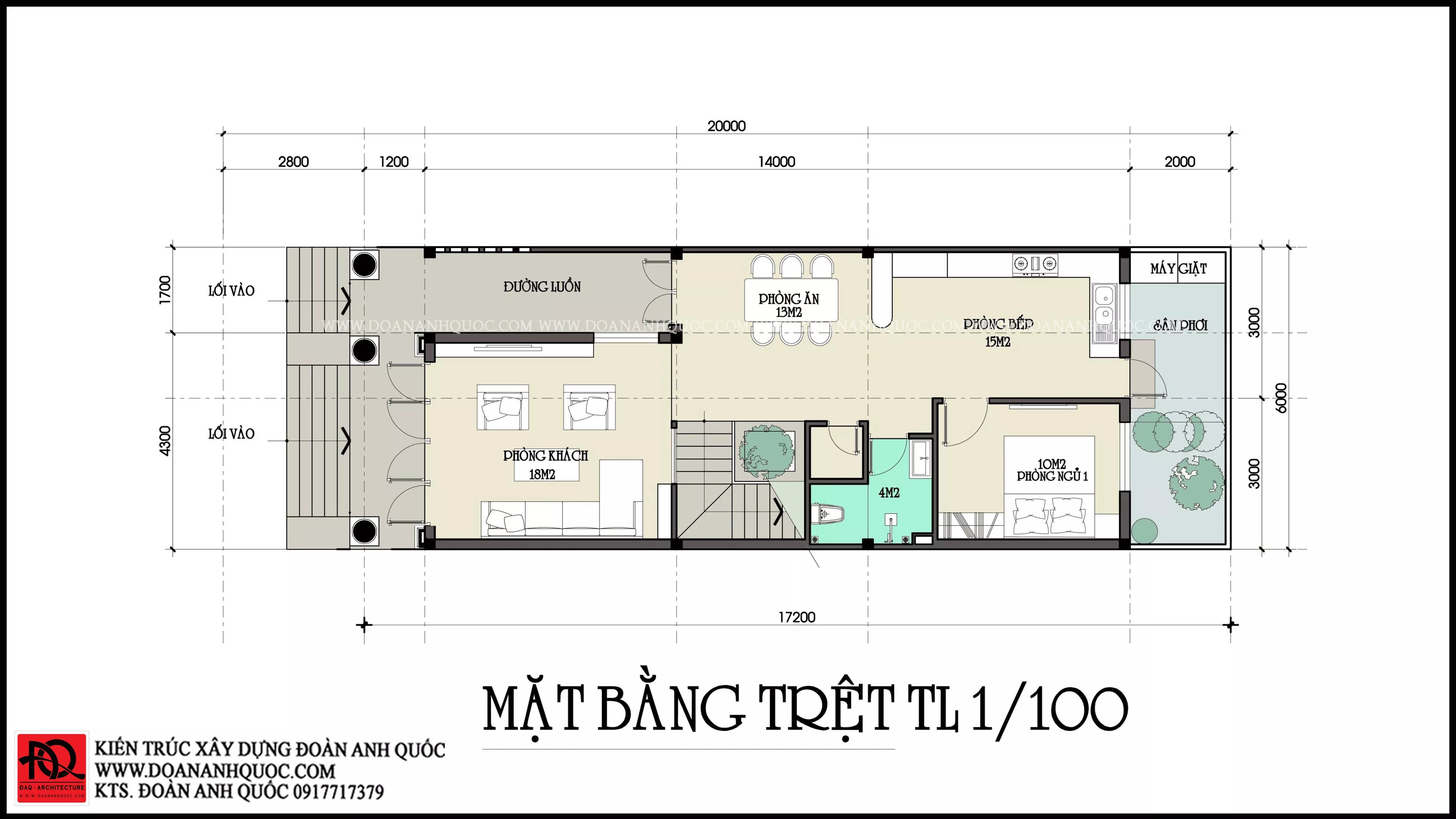 Thi công trọn gói mẫu nhà mái thái 2 tầng 6x14m tại Phan Thiết